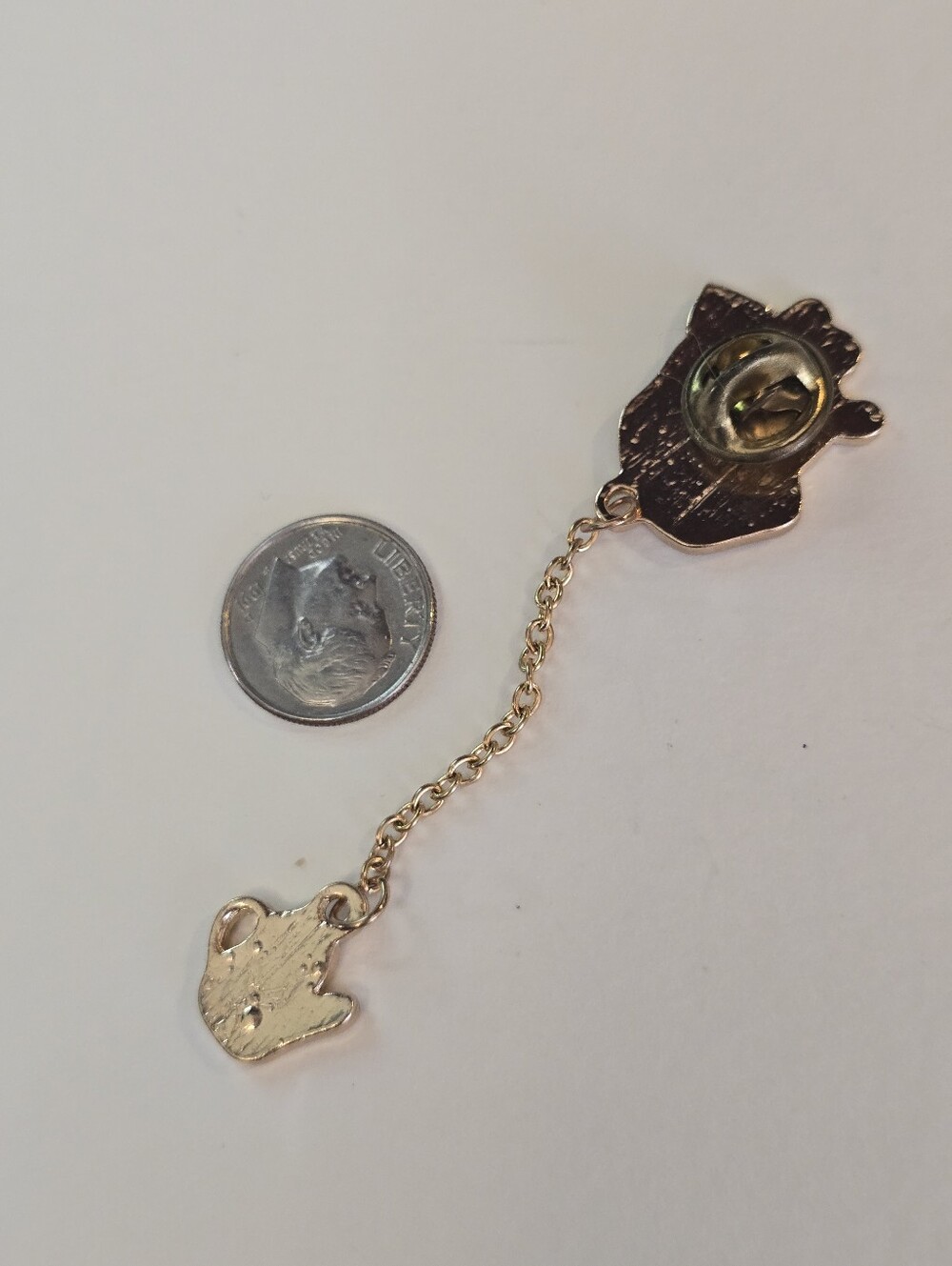 Gold Tone Cactus & Teapot Dangle Brooch - Picture 5 of 5